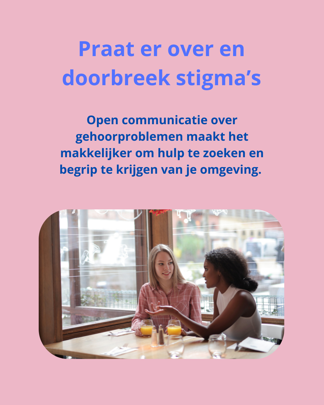 Praat erover en doorbreek stigma's
